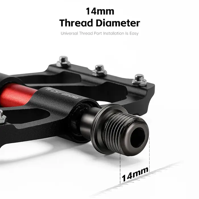 Pédales de vélo en aluminium WEST BIKING à 3 roulements