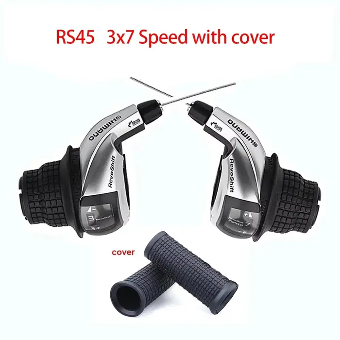 Shimano Tourney SL-RS45 Revoshift Twist Shifter 3s/7s/8s/21s/24s VTT Vélo de ville Poignée de changement de vitesse avec poignées OGD