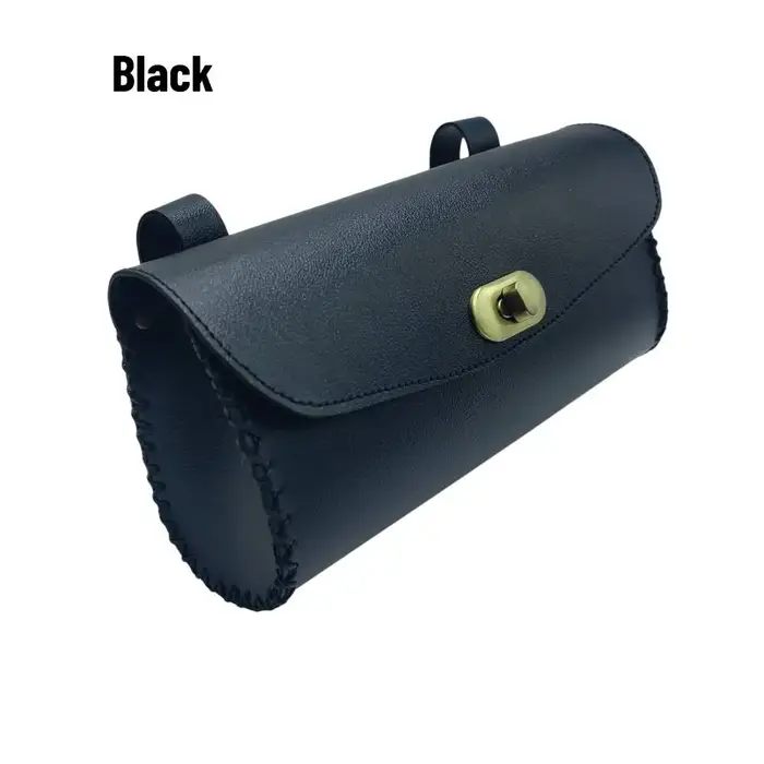 Sac de vélo rétro en cuir PU, sacoche de cyclisme, dégager pliante, poudres, arrière, personnalisé, 