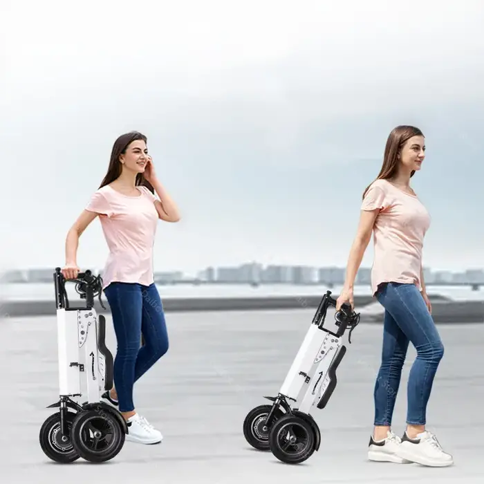 Mini Tricycle Électrique Pliable en Alliage d'Aluminium pour Adulte et Enfant
