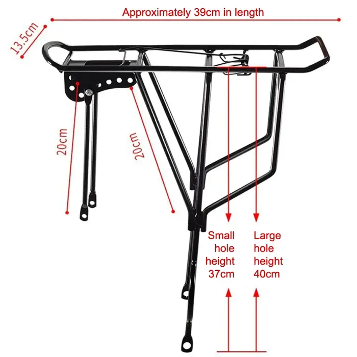 Ensemble de porte-bagages arrière de vélo