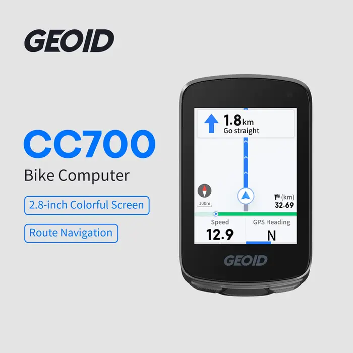 GEOID CC700 GPS ordinateur de vélo 2.8 pouces écran couleur Route Navigation compteur de vitesse de vélo WIFI étanche odomètre de cyclisme