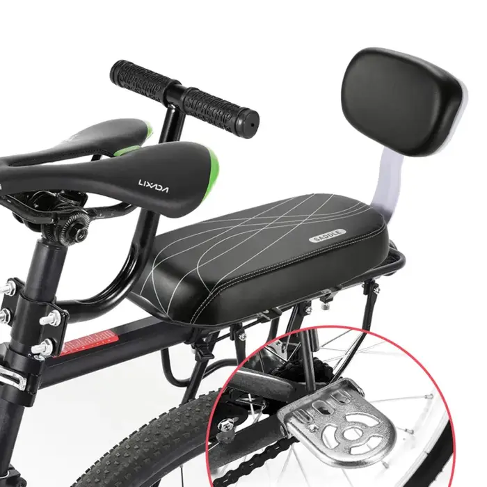Siège arrière de vélo en cuir PU