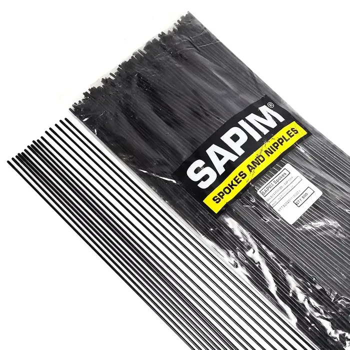 SAPIM-Rayons de vélo en forme de J avec capuchon en cuivre, rayons de vélo, rayons de vélo noirs, ra