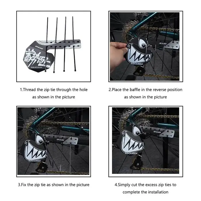 Plaque de protection de dérailleur arrière de vélo noir PP5