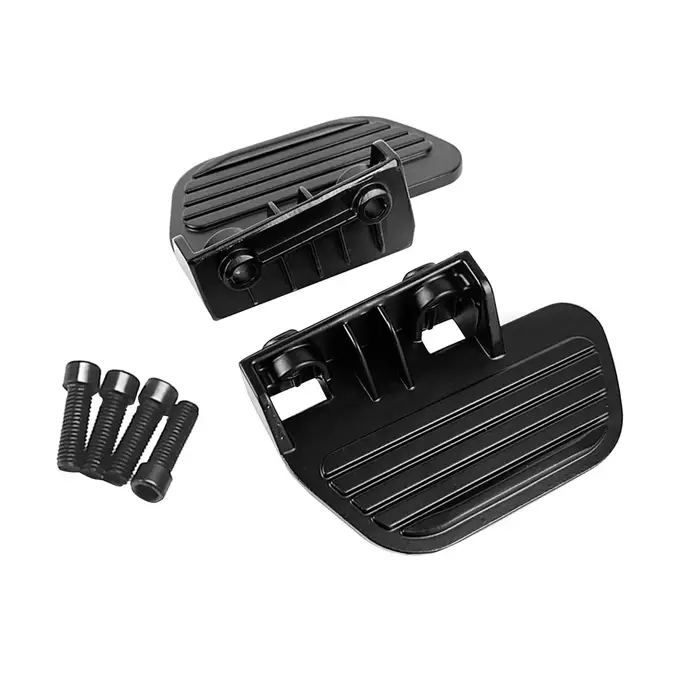 Pédales arrière coordonnantes en alliage d'aluminium noir pour vélo électrique et scooter avec repose-pieds passager antidérapant pour confort de conduite