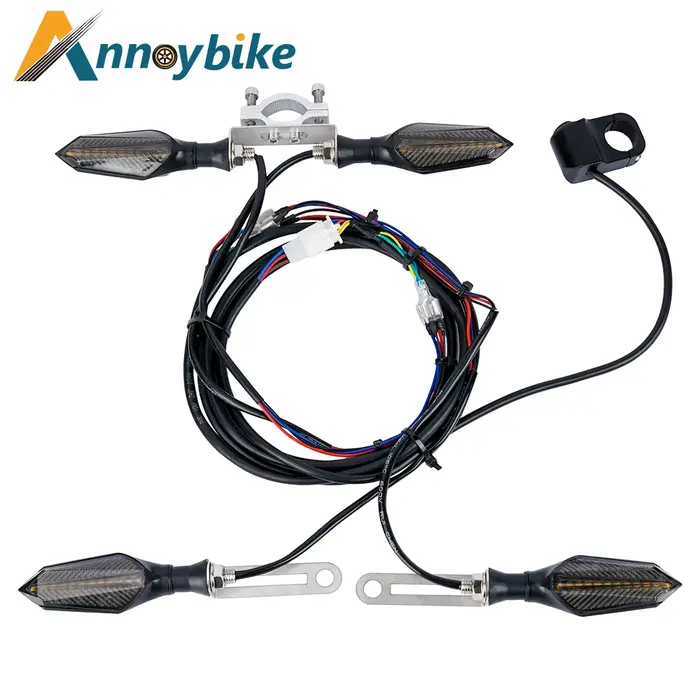 E vélo 48V 60V vélo électrique étanche câble lumière ensemble avant arrière clignotant dynamique clignotants Scooter accessoires lumière