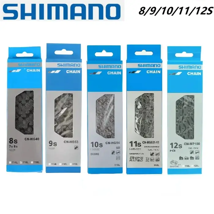Chaînes de vélo SHIMANO 6/7/8/9/10/11/12 vitesses