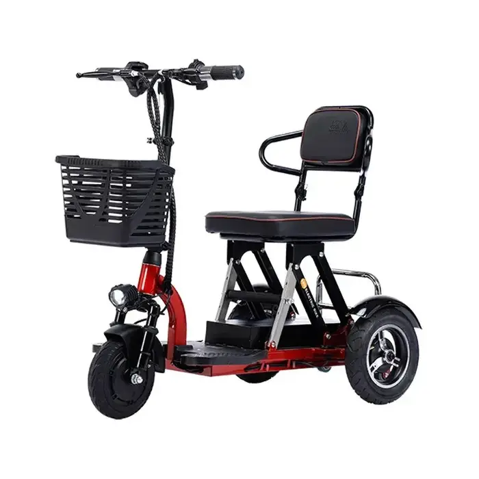 Trottinette de mobilité pliante légère à 3 roues de 10 pouces pour personnes âgées