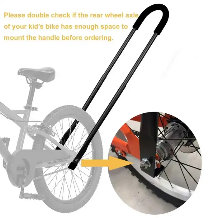 Poignée d'entraînement de sécurité pour vélo d'enfant, accessoire d'apprentissage de l'équilibre pour le cyclisme des enfants 