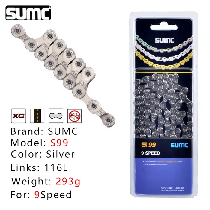 SUMC – chaîne demi-creux pour vélo de route et vtt