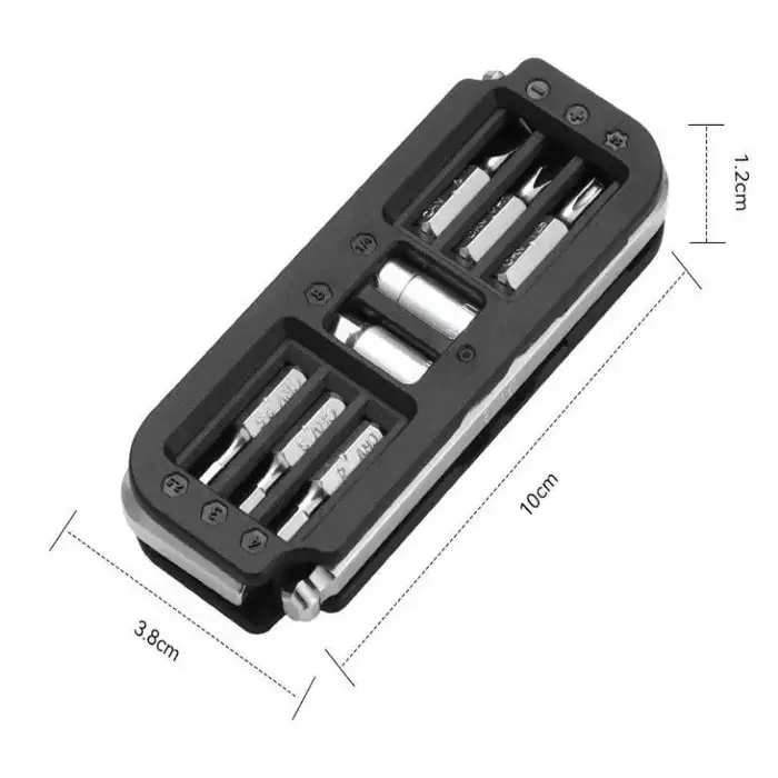 Kit d'outils de réparation de vélo 10-en-1 avec clé hexagonale