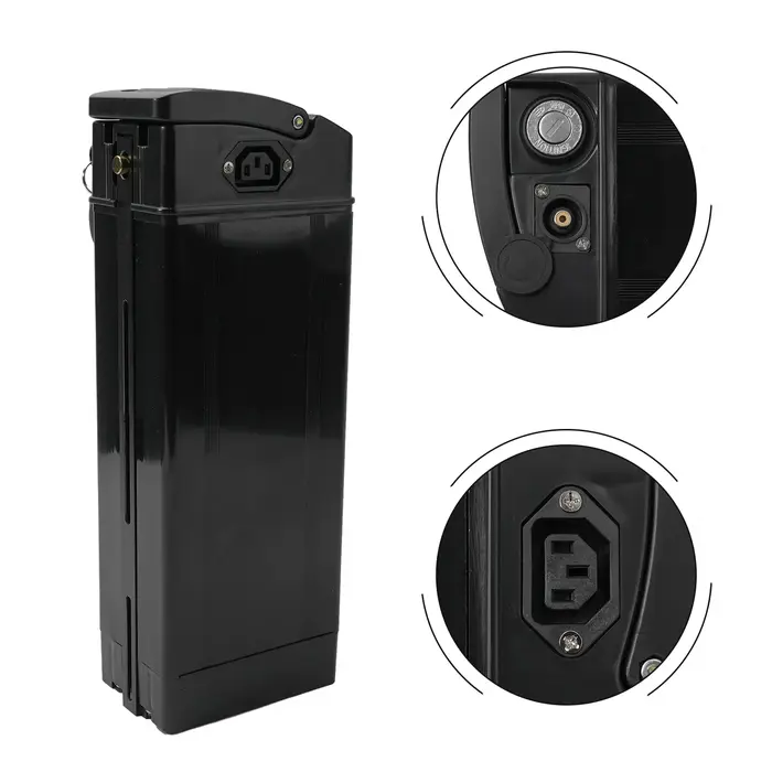 Boîtier de batterie de vélo électrique fiable, boîtier de support de vélo électrique avec prise de c