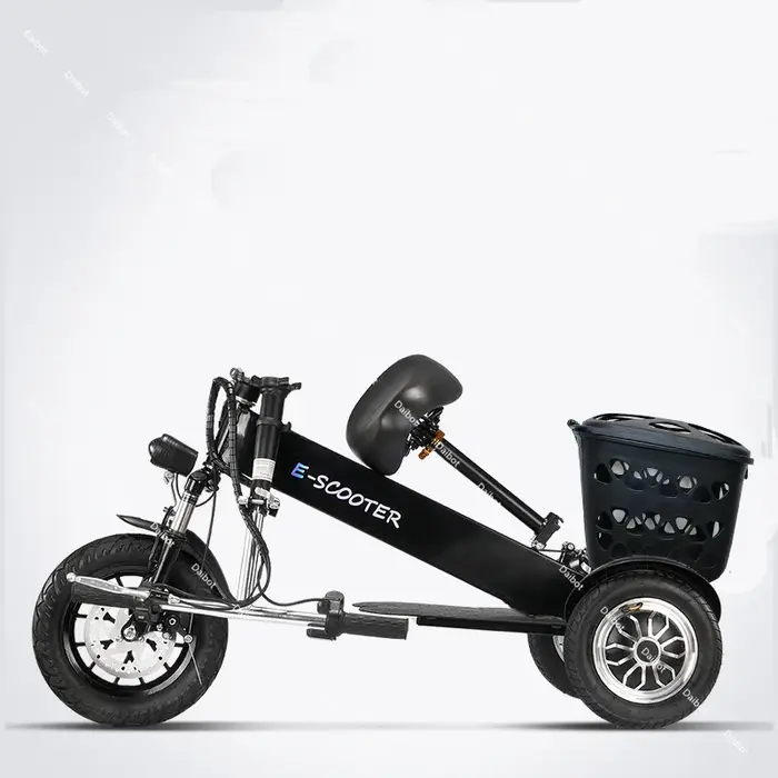 Tricycle électrique pliable à double moteur pour adultes