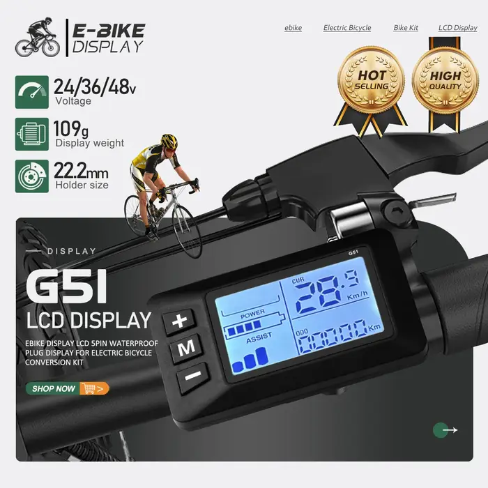 Écran LCD G51 pour Vélo Électrique