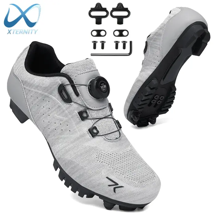 Grande taille 49 chaussures de cyclisme hommes respirant vtt taquet