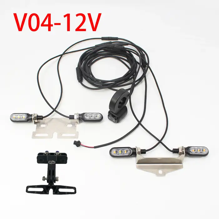 EBKE vélo électrique Ebike clignotant V04 12V ou 36V 48V 52V 72V câble étanche LED