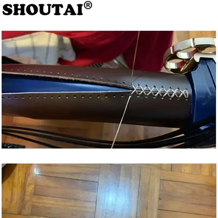 Sangle de poignée de vélo pliante en cuir