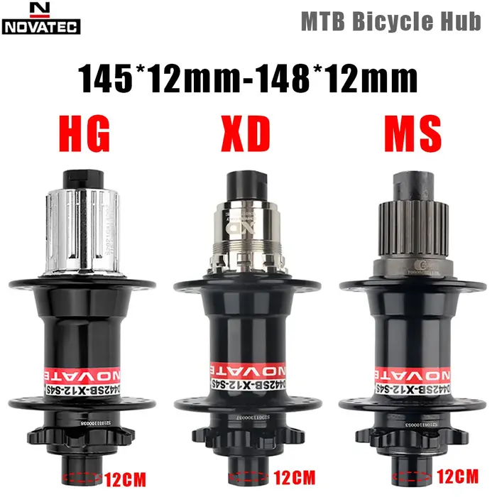 Moyeu arrière NOVATEC MTB HG XD MS Cube 72 clics pour VTT