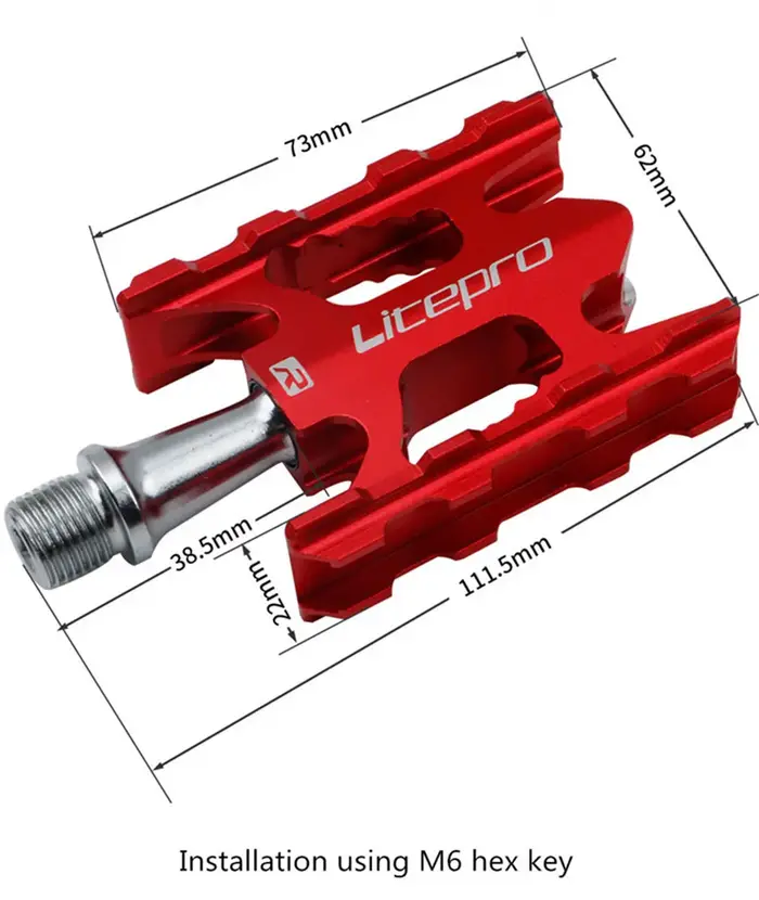 Litepro vélo pliant K3 pédale scellé roulement en alliage d'aluminium antidérapant vtt route BMX pédales