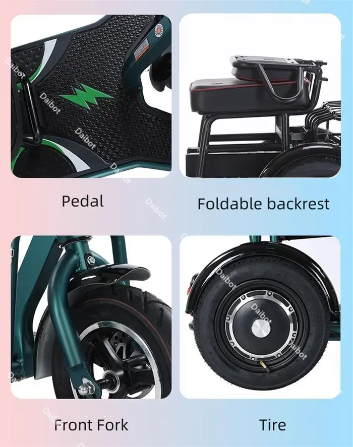 Tricycle électrique à double moteur