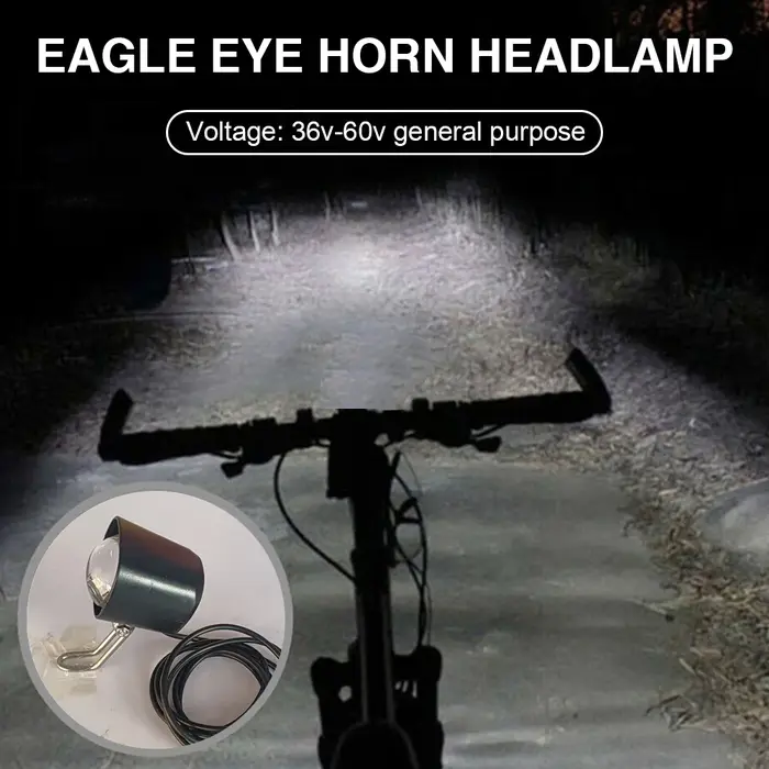 Ebike e-bike 36V 48V 60V 80V vélo électrique lumière avec klaxon étanche Scooters moto phare klaxon ensemble phare avant