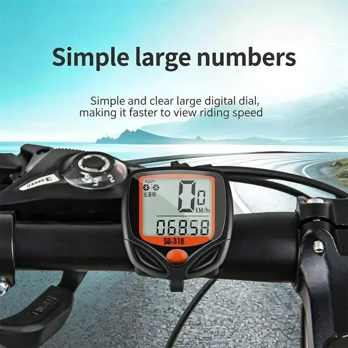 Compteur de vitesse numérique filaire étanche pour vélo