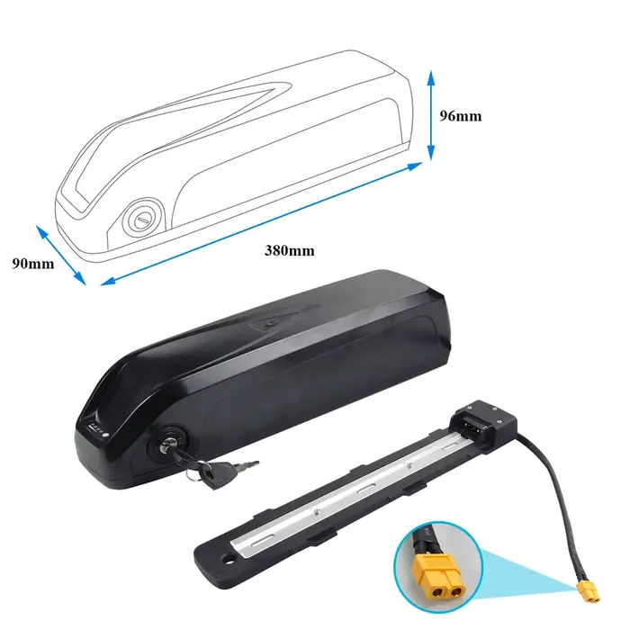 Batterie de vélo électrique Rad Power Bike Downtube 48V 52V 10.4Ah 15Ah pour vélo électrique Fucare