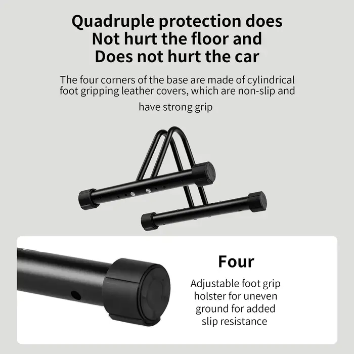 Support de stationnement vertical TOSUOD pour vélos, réglable, antidérapant, en acier à haute teneur en carbone, accessoires de vélo