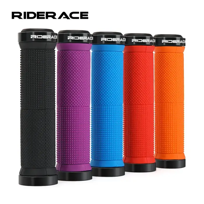 RIDERACE poignées de guidon de vélo verrouillage sur vtt VTT poignée barre couverture antichoc antidérapant ergonomique