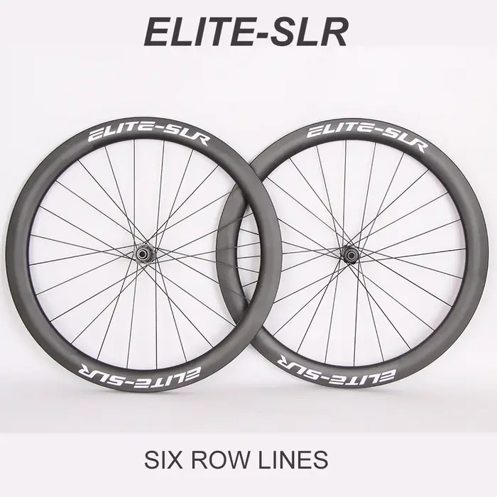 Roues ELITE-Paire de roues de vélo de route en carbone, frein à disque, jante mate brillante, HG, XD