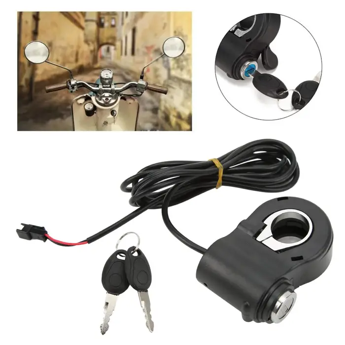 Kit de verrouillage au pouce pour scooter électrique noir en plastique haute qualité pour commande de vitesse ergonomique 12V à 99V et BMX
