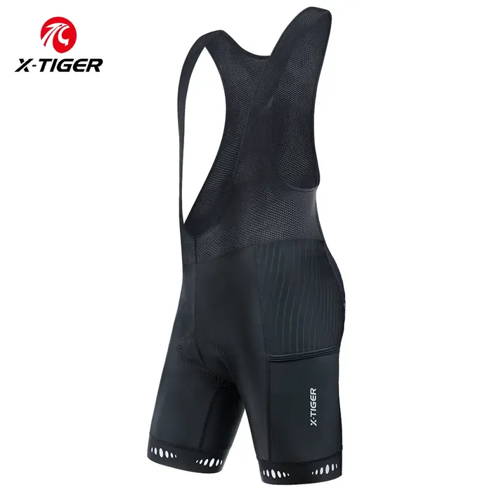 X-TIGER Hommes Cyclisme Shorts avec Poche Arrière 5D Gel Rembourré Vélo
