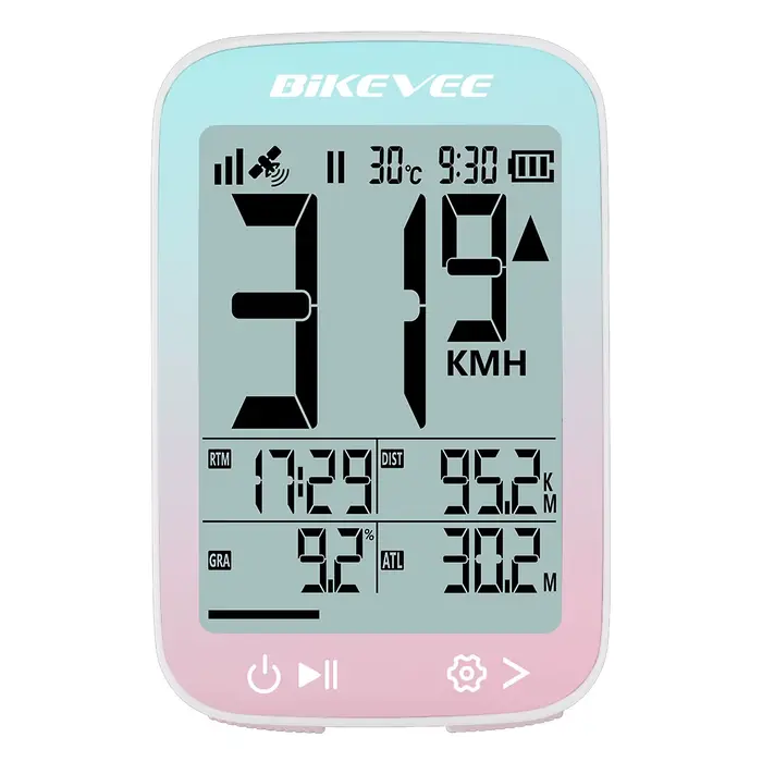 Ordinateur de vélo sans fil GPS, odomètre de vélo MPH KM/H, compteur de vitesse de vélo, odomètre de