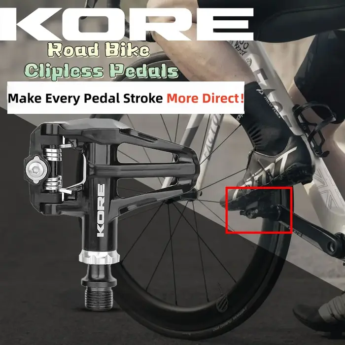 Pédales de vélo de route KORE avec système de blocage