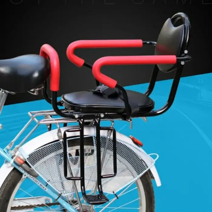 Siège de vélo pour enfant monté à l'arrière ‌ Accoudoir facile à installer ‌