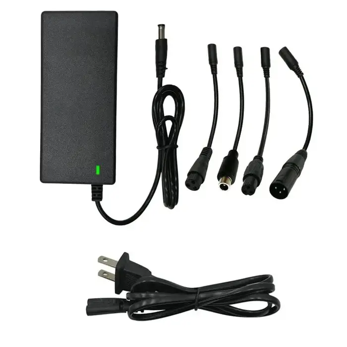 Chargeur de vélo électrique DC 42V 2a, adaptateur d'alimentation universel, 5 connecteurs en 1 pour 