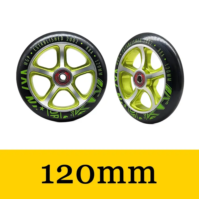 Roues de scooter en alliage d'aluminium et PU 88A haute élasticité 100mm 110mm 120mm pour vitesse de précision et confort de glisse