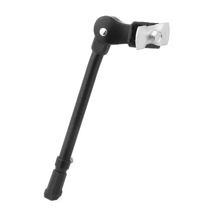 Béquille de vélo réglable en alliage robuste pour VTT, noir/argent