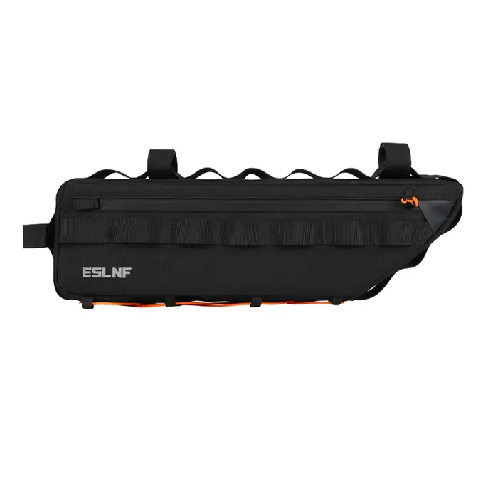 Sac de cadre de vélo de montagne, sac de tube supérieur de vélo, grande capacité 2,6 L, poche latéra