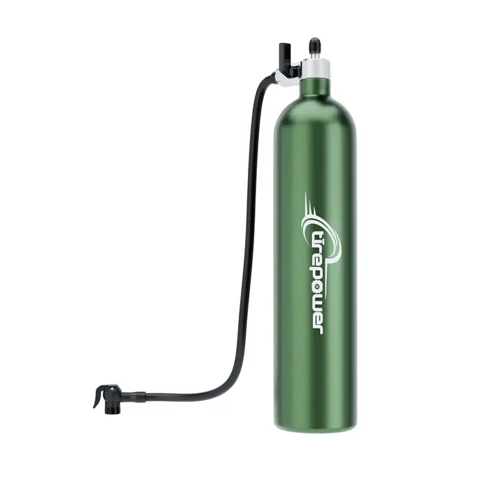 Pompe à vélo 1,3 L, gonfleur sans chambre à air, bouteille d'air pour pneus, booster de pneus avec v