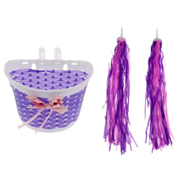 Kids Basket Handlebar Plastic Scooter Streamer Tassel Waterproof Bicycle Children Decoration Hot New