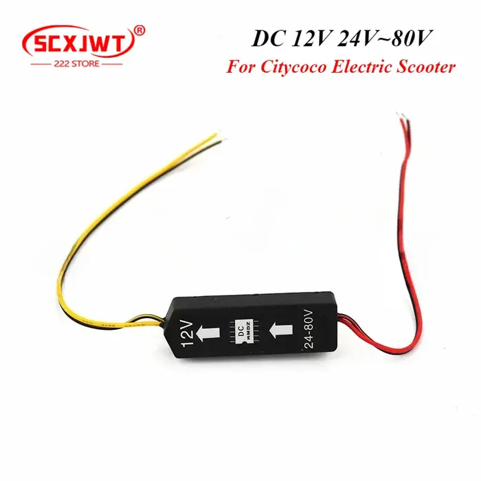 Convertisseur pour scooter électrique Citycoco, accessoires modifiés, DC 12V, 24V ~ 80V