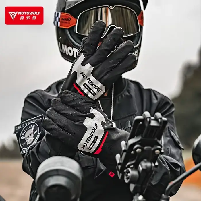 Housse de gants de cyclisme pour moto d'hiver
