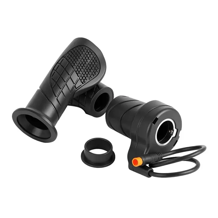 Poignée de guidon semi-acceleratrice pour vélos et trottinettes électriques avec connecteur étanche