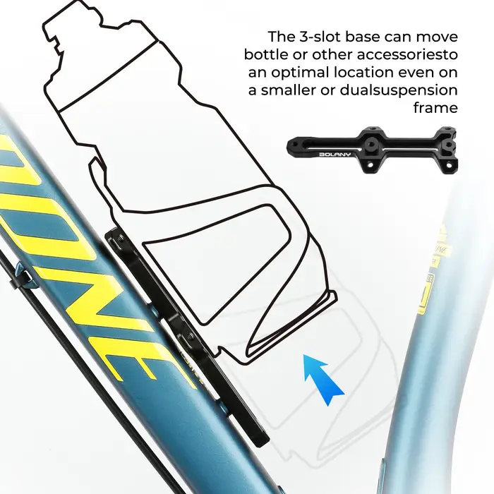 BOLANY Double tête vélo porte-bidon support d'extension en alliage d'aluminium VTT cadre tasse d'eau bouilloire support cadre d'extension