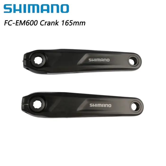 Manivelle Shimano FC-EM600 165mm pour vélo électrique, noire, compatible avec les moteurs E7000 EP80