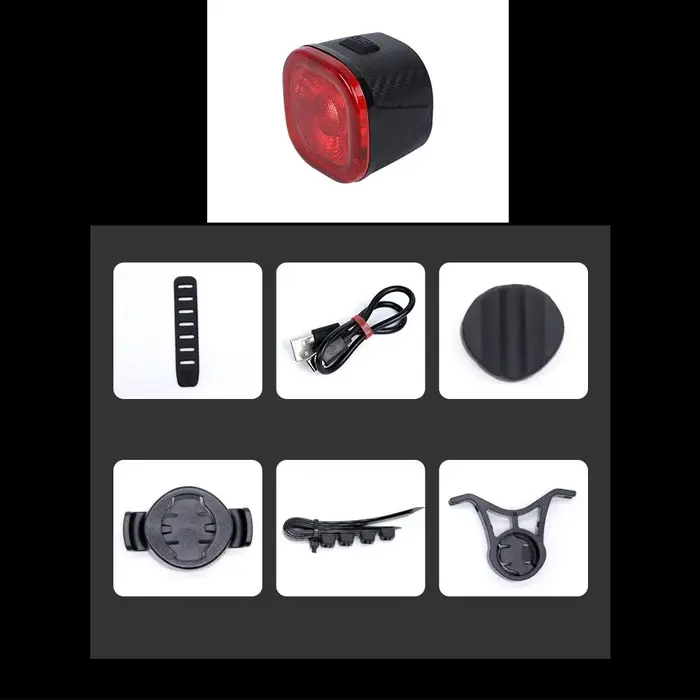 OFFBONDAGE-enquêter arrière intelligent IPx6 de type C pour vélo, éclairage LED pour cyclisme, stop 