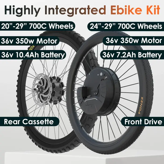 Kit de conversion de vélo électrique intégré avec batterie