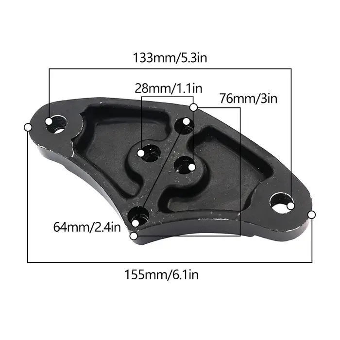 Boucle de connexion noire pour trottinette électrique avec absorption des chocs